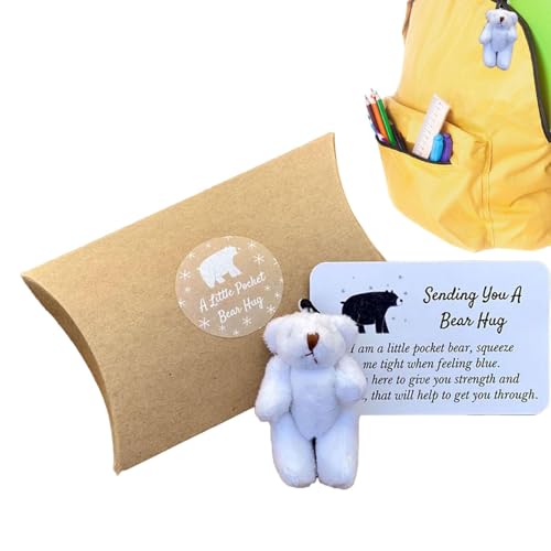 Eine kleine Taschenbär- – Mini-Comfort-Plance-Geschenk, Sympathie Memory Bear | Inspirierender Unterstützungs-Token, Plüschtier zur Erinnerung an Trauer, Plüsch-Andenken für den Verlust, Karte von Générique