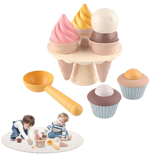 Eiscreme-Spielset für – Cupcake-Eiscreme-Spielset | Eiscreme-Spielzeug-Set | Eiscreme-Spielzeug für Kleinkinder | Spielzeug-Set Eiscreme-Spielset für – Cupcake-Eiscreme-Spielset | Eiscreme-Spielzeug-Set | Eiscreme-Spielzeug für Kleinkinder | Spielzeug-Set von Générique