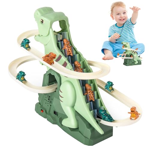 Electric Dinosaur Stair Climbing Toy, Toddler Racetrack Toy, Interactive Race Track Playset, Engaging Lights and Music Features, Fun Educational Entertainment, Perfect Present for Kids von Générique