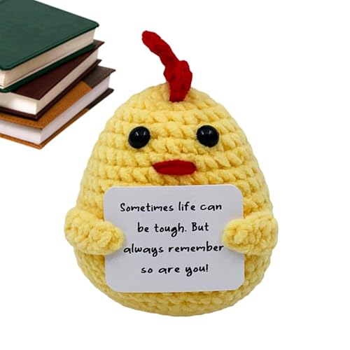 Emotionale Unterstützung, emotionale Unterstützung beim Häkeln, emotionale Unterstützung, Plüsch, Häkel-Dekoration, niedlich, 8,5 cm, mit positiver Karte, handgestrickt, für Emotionale Unterstützung, emotionale Unterstützung beim Häkeln, emotionale Unterstützung, Plüsch, Häkel-Dekoration, niedlich, 8,5 cm, mit positiver Karte, handgestrickt, für von Générique