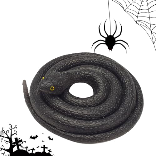 Falsche Schlangen – falsche Schlange 31,5 Zoll – Scherzspielzeug für drinnen und draußen, für Halloween Aprilfisch, Gags und gruseliges Zubehör Falsche Schlangen – falsche Schlange 31,5 Zoll – Scherzspielzeug für drinnen und draußen, für Halloween Aprilfisch, Gags und gruseliges Zubehör von Générique