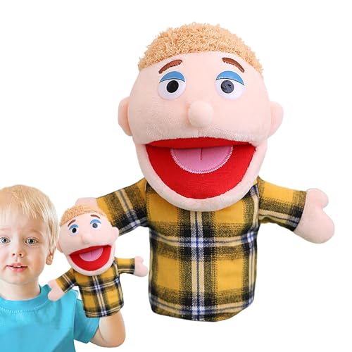 Familienpuppen, Familienpuppen für Theater, Puppen, Handpuppe aus weichem Plüsch, zum Geschichtenerzählen, Theateraufführungen mit beweglichem Mund für Mädchen von Générique