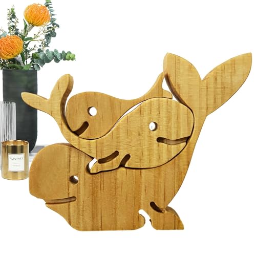 Familienpuzzle aus Holz, Familienpuzzle mit Tieren, Familienpuzzle aus Holz für die Innendekoration, dekorative Kunstskulptur in Tierfamilie, für Jugendliche, , Mädchen von Générique