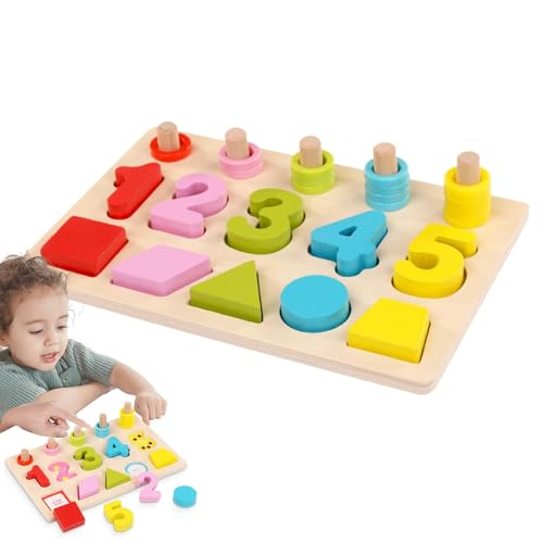 Farbblockierendes Spielzeug, Zahlenkonstruktion, sensorisches Spiel für Kleinkinder, Vorschulbildung für Kinder ab 3 Jahren von Générique