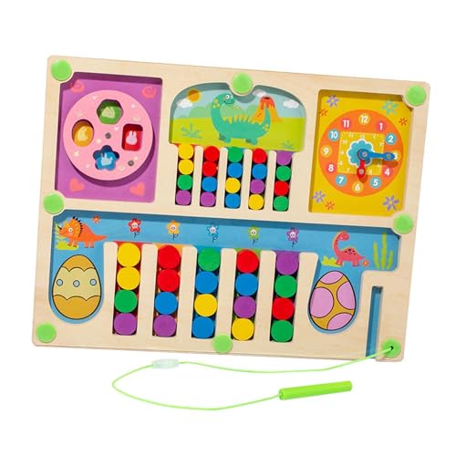 Farbsortierspielzeug aus Holz, magnetisches Sortierspiel – Labyrinth-Spielzeug aus Zeichenholz, Sortierspiel für Formen, niedliches Lernspielzeug zur Verbesserung der Feinmotorik von Générique