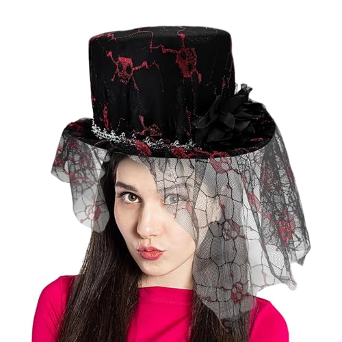 Fascinator-Hut, Halloween-Kostüm, Fascinator-Hut aus Totenkopf, Rollenspiel, Hut, Halloween, Damen, Fascinatoren, Netz, Gothic-Kostüm-Zubehör Fascinator-Hut, Halloween-Kostüm, Fascinator-Hut aus Totenkopf, Rollenspiel, Hut, Halloween, Damen, Fascinatoren, Netz, Gothic-Kostüm-Zubehör von Générique