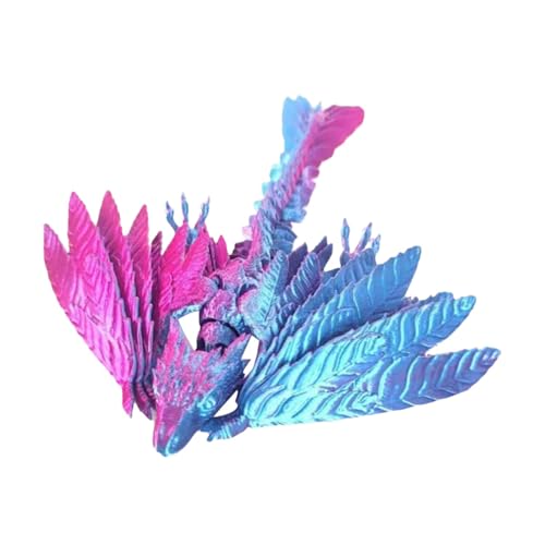 -Fidget-Spielzeug, bedruckt, Drache, Anti-Stress-Spielzeug | Federdrachen-Spielzeug, Drachenstatuen, Miniatur mit Gelenken, Roman-Spielzeug für Büro -Fidget-Spielzeug, bedruckt, Drache, Anti-Stress-Spielzeug | Federdrachen-Spielzeug, Drachenstatuen, Miniatur mit Gelenken, Roman-Spielzeug für Büro von Générique