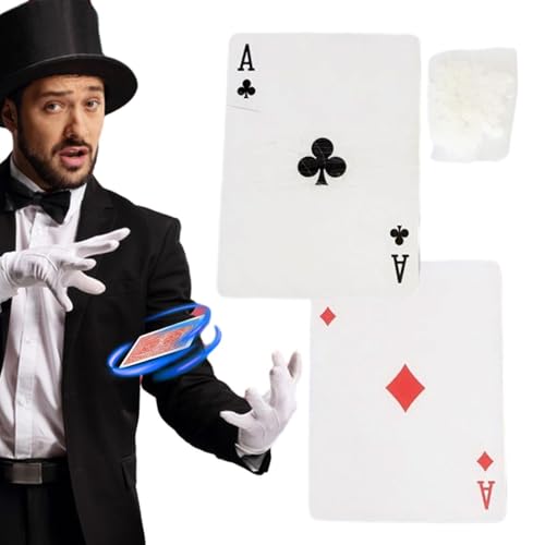 Fliegenkarte für Fingerspitzen | Zaubertricks beim Poker Nahaufnahme Straßenzauber – schwimmend fliegend Spielkarte Magisches Zubehör Ufo Karte Zaubertricks große Drehkarte Spielzeug Fliegenkarte für Fingerspitzen | Zaubertricks beim Poker Nahaufnahme Straßenzauber – schwimmend fliegend Spielkarte Magisches Zubehör Ufo Karte Zaubertricks große Drehkarte Spielzeug von Générique