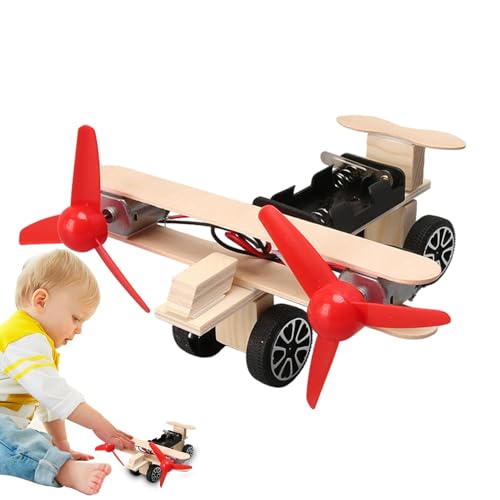 Flugzeugspielzeug für Flugzeug, Flugzeug-Spielzeug für Flugzeug, wissenschaftliches Spielzeug, Lernspielzeug aus Holz, Flugzeugmodell mit zwei Motoren für Jungen und Mädchen von Générique