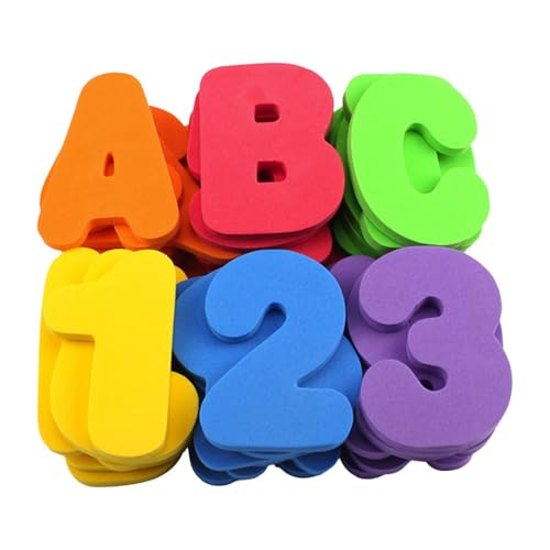 Foam Bath Toys | 36-teiliges buntes schwebendes Letters-Set | Alphabet-Formen zum Lernen für Babys | Lernspielzeug für 1-3, Duschpuzzlespiel für alles von Générique
