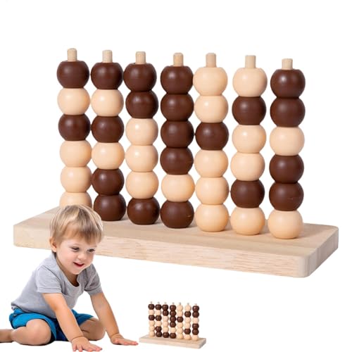 Four Connect Chess, 4 in Row Table Game, Interactive Strategy Toy, 18 x 7,7 x 11 cm, Classic Family Board, Educational Fun Kids Adults, Ideal for Ages 3 and Up von Générique