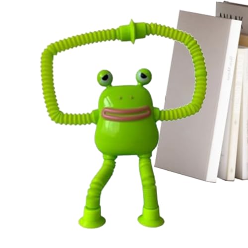 Frog Tubes Pop Tubes – Fidget Tubes für Tiere, sensorisches Saugrohrspielzeug, kreative entfernte Röhren | Lernspielzeug für die Entwicklung von Kleinkindern, sensorisches Spiel für E von Générique