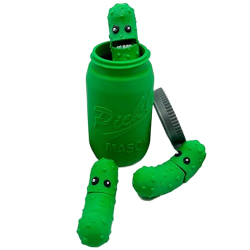 Gedrucktes Articulating-Spielzeug, Pickle Fidget Toy, entzückende bewegliche Dichtungen, offenes Design, Stressabbau, Figur für Schreibtisch, Spielen und Sammeln, Grün von Générique
