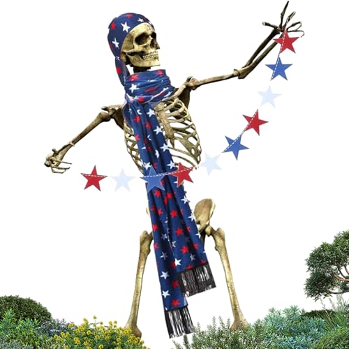 Générique 12-Foot Skeleton Clothing, Totenkopf Kostüm, Polyester Skeleton Zubehör Set mit Handheld Banner, perfekt für Garten, Lawn, Indoor & Outdoor Easter Decorations Générique 12-Foot Skeleton Clothing, Totenkopf Kostüm, Polyester Skeleton Zubehör Set mit Handheld Banner, perfekt für Garten, Lawn, Indoor & Outdoor Easter Decorations von Générique