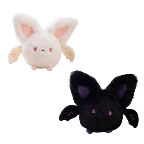 Générique 2 Stück Halloween-Plüschtiere, Fledermaus, niedlich, Plüsch, 20,3 cm, Baumwolle, für Ostern, Geburtstag oder Halloween von Générique