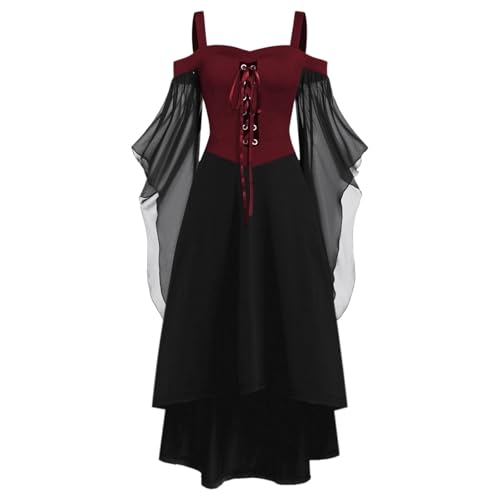 Générique 2025 Halloween-Kleid, mittelalterlich, viktorianisch, Maxi-Kleid, Vintage, Mittelalter, Gothic, Kostüm, Damen, mit Trompetenärmeln, Halloween, Karneval Générique 2025 Halloween-Kleid, mittelalterlich, viktorianisch, Maxi-Kleid, Vintage, Mittelalter, Gothic, Kostüm, Damen, mit Trompetenärmeln, Halloween, Karneval von Générique