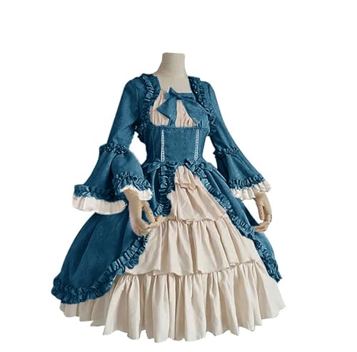 Générique 2025 Mittelalterliches Kleid Frauen Retro Gothic Victoria Renaissance Kostüm Quadratischer Kragen Ausgestellte Ärmel Kostüme für Halloween Cosplay Karneval Party Maxi Kleider Générique 2025 Mittelalterliches Kleid Frauen Retro Gothic Victoria Renaissance Kostüm Quadratischer Kragen Ausgestellte Ärmel Kostüme für Halloween Cosplay Karneval Party Maxi Kleider von Générique