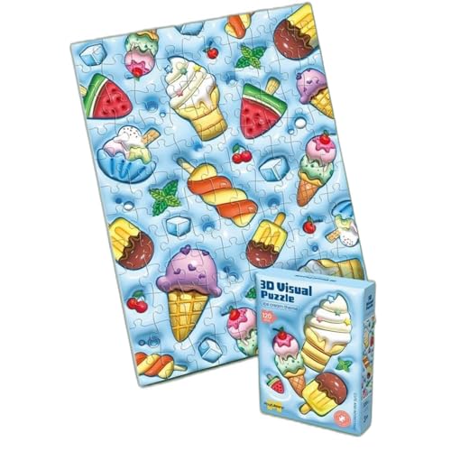 Générique 3D-Puzzle, Motiv: Eiscreme, 120 Teile, 60 x 43 cm, für Kinder ab 4 Jahren Générique 3D-Puzzle, Motiv: Eiscreme, 120 Teile, 60 x 43 cm, für Kinder ab 4 Jahren von Générique