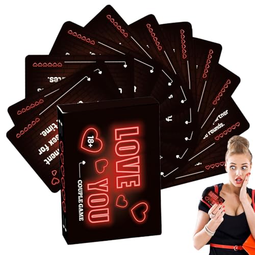 Générique 50 Stück Paarkartenspiele, Truth oder Dare Game Props, Beziehungship Gesprächskarten, Gesprächskarten, Gesprächskarten für Paare, 50 Stück von Générique
