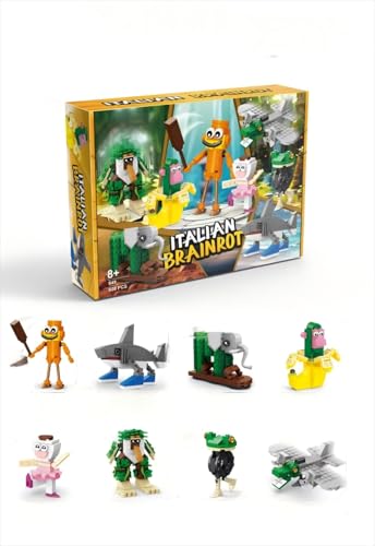 Générique 8 Stück italienische Brainrot Bausteine Figur Sammelspielzeug Konstruktionsspielzeug Bombardiro Krokodilo Tung Tung Sahur Tralalero Tralala Figuren zum Zusammenbauen, 3D zum Sammeln Générique 8 Stück italienische Brainrot Bausteine Figur Sammelspielzeug Konstruktionsspielzeug Bombardiro Krokodilo Tung Tung Sahur Tralalero Tralala Figuren zum Zusammenbauen, 3D zum Sammeln von Générique