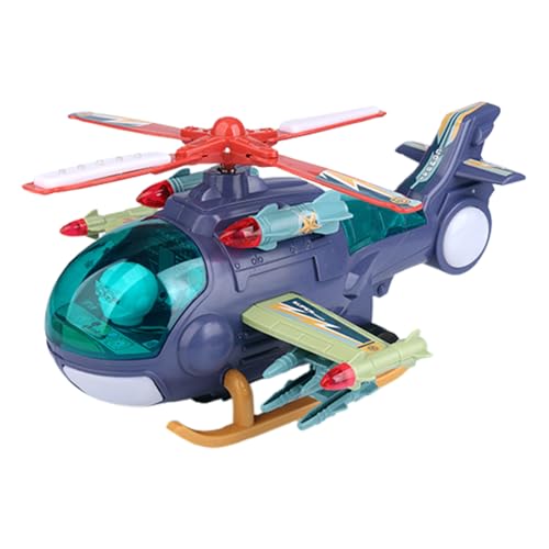 Générique Airplane Toy, Musical Plane with Lights Sound Effects, Cute Helicopter and Fighter Glider Model for Kids, Birthday, Children's Day, Playroom, Party Gift, Travel Entertainment von Générique