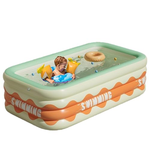 Générique Aufblasbarer Pool – Robuste Kinderbadewanne mit vier Schichten | Aufblasbarer Pool für Familienwasserspiele, aufblasbares Babypool mit weichem Boden zum Schwimmen im Garten Générique Aufblasbarer Pool – Robuste Kinderbadewanne mit vier Schichten | Aufblasbarer Pool für Familienwasserspiele, aufblasbares Babypool mit weichem Boden zum Schwimmen im Garten von Générique