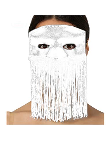 Generique - Augenmaske mit Fransen für Erwachsene Weiss Generique - Augenmaske mit Fransen für Erwachsene Weiss von Generique -