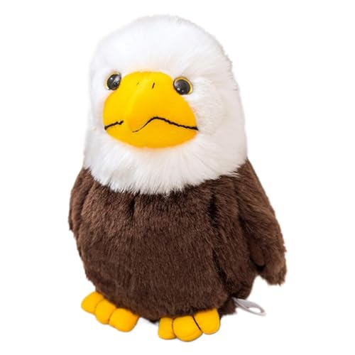Générique Bald Eagle Plüschtier, bunt, niedlich, Wildvogel-Puppe, 17 cm, tragbar, Sammlerstück, weich gefülltes Tier für Wohnzimmer, weißer Kopf, gelber Beak und Claws, brauner Body Générique Bald Eagle Plüschtier, bunt, niedlich, Wildvogel-Puppe, 17 cm, tragbar, Sammlerstück, weich gefülltes Tier für Wohnzimmer, weißer Kopf, gelber Beak und Claws, brauner Body von Générique