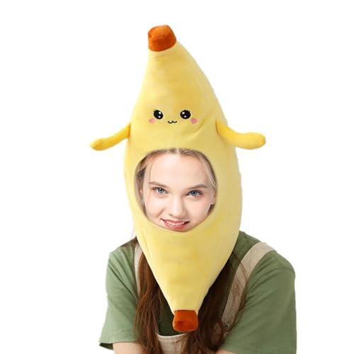 Générique Bananenhut, Bananenhut, Kostüm, Frisur, Halloween, aus Plüsch | Bananen-Kostüm, Obst-Kostüm, für Halloween, Erwachsene, Party, Cosplay, Foto Zubehör Générique Bananenhut, Bananenhut, Kostüm, Frisur, Halloween, aus Plüsch | Bananen-Kostüm, Obst-Kostüm, für Halloween, Erwachsene, Party, Cosplay, Foto Zubehör von Générique