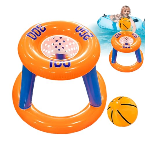 Générique Basketballziel Aqua – schwimmendes Poolnetz, Wasserreifen | Tragbares Spielzeug für Jugendliche, Schwimmaktivitäten im Freien mit Zubehör S Générique Basketballziel Aqua – schwimmendes Poolnetz, Wasserreifen | Tragbares Spielzeug für Jugendliche, Schwimmaktivitäten im Freien mit Zubehör S von Générique