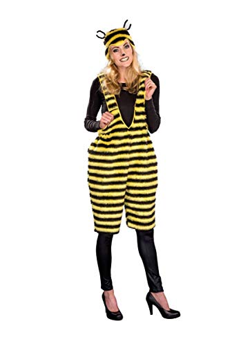 Festartikel Müller Bienen-Trägerhose mit Haube, Kostüm für Damen, Fasching, Größe: 40/42, 119.615.41 von Festartikel Müller