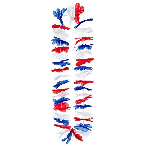 Boland 62034 - Hawaiikette Frankreich, 1 Stück, Einheitsgröße, Blau-Weiß-Rot, Halskette, Trikolore, Weltmeister, Fußball, Public Viewing, Blüten, Accessoire, Verkleidung, Kostüm, Karneval, Mottoparty Boland 62034 - Hawaiikette Frankreich, 1 Stück, Einheitsgröße, Blau-Weiß-Rot, Halskette, Trikolore, Weltmeister, Fußball, Public Viewing, Blüten, Accessoire, Verkleidung, Kostüm, Karneval, Mottoparty von Boland