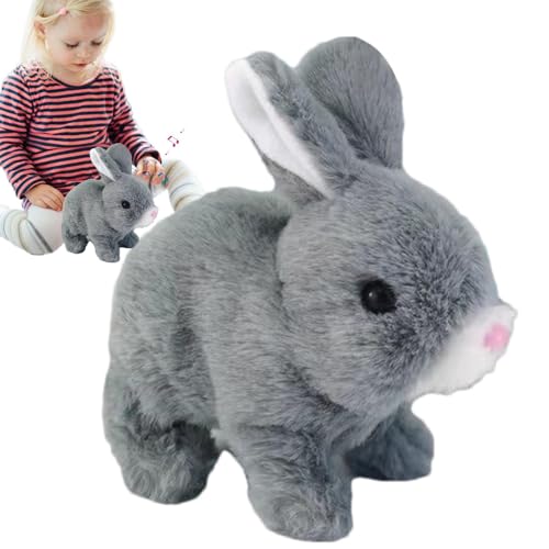 Générique Bunny Toys Interaktives Lernspielzeug, Walking Rabbit, Kunstharz Ornament Figuren, Squeaky Sound interaktiv, Lern-Dekoration für Auto, Zuhause, Schule und Outdoor von Générique