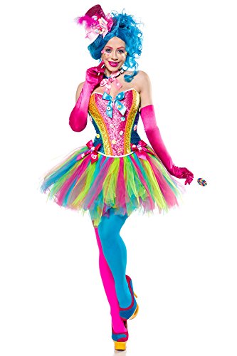 Generique - Candy Clown-Kostüm für Damen Bonbons bunt M (38) von Generique -