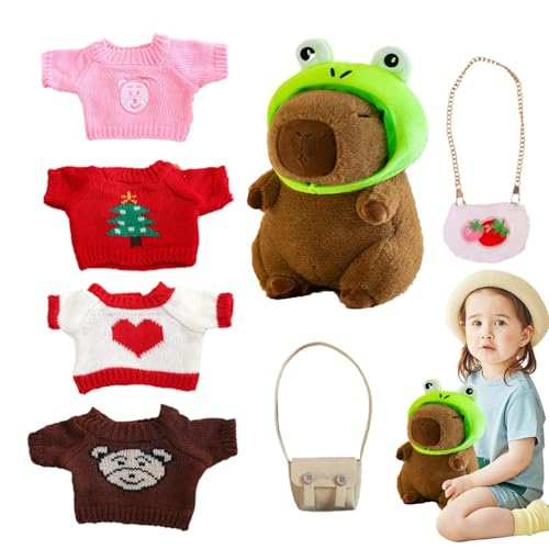 Générique Capybara Kuschelkissen Spielzeug Capybara Kleidung aus Plüsch Capybara Plüsch Spielzeug Capybara Geschenk Spielzeug Capybara Cartoon Capybara Capybara Plüschtier Capybara Flauschig Plüsch von Générique