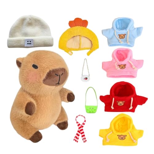 Générique Capybara Plüsch, Capybara Kostüm Fall und Winter Stil Dress Up, 10 Stück Weihnachts-Set Capybara Backpack Dekoration, Capybara Gefülltes Tier Geburtstag für , Mädchen Générique Capybara Plüsch, Capybara Kostüm Fall und Winter Stil Dress Up, 10 Stück Weihnachts-Set Capybara Backpack Dekoration, Capybara Gefülltes Tier Geburtstag für , Mädchen von Générique