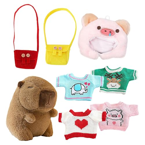 Générique Capybara Plüschtier, gefülltes Tierkissen, 9,84 Zoll (24,6 cm), weich, kuschelig, kuschelig, für Kinder, Erwachsene, Schlafzimmer, Dekoration, Reisen, Buddy von Générique