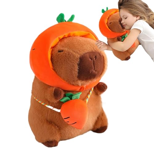 Générique Capybara Plüschtier Capybara – Capybara Plüschtiere mit Pflanzenmotiv – niedliche Heimdekoration, Plüschtier aus Plüsch für Wohnzimmer, Schlafzimmer von Générique