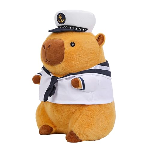 Générique Capybara Plüschtier – Plüschtiere, Plüschtier, Marine-Seegler, Kostüm | Furry Friend Capybara Doll, mehrere erhältlich als kuscheliges Capybara-Plüschtier, Capy von Générique