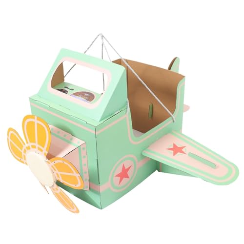 Générique Cardboard Airplane Kostüm, Toy Posterboard Airplane, 14,17 x 8,27 x 1,97 Zoll Solid Build, Wearable Aircraft, Eltern-Kind-Interaktion, Pretend Play for Schule, Kindergarten, Home von Générique