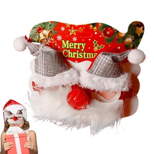 Générique 【Cartoon-Weihnachtsbrille,Cartoon-Weihnachtsbrille | Cartoon-Plüschstoff-Weihnachtsmannbrille | Weihnachtsornamente, Cosplay-Zubehör für Party, Festival von Générique