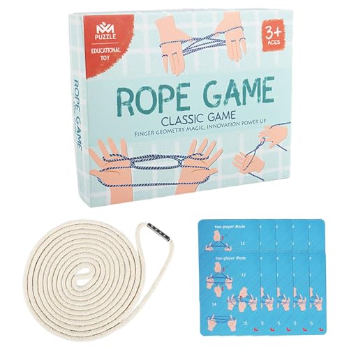 Générique Cats Cradle String, Hand Rope Puzzle Trick Toy, Interaktives Lernspiel, Langlebige Fingerstring Spiel, für , Mädchen, Kinder, Erwachsene, 10.5 x 8.6 x 2.2 cm von Générique