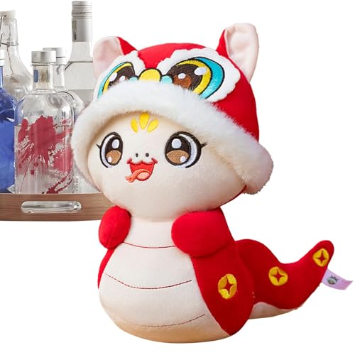Générique Chinesische Snake Plush – Year of the Snake Mascot | 2025 Snake Stuffed Figur | Chinesische Schlange Plüschspielzeug Kreatives Plüschspielzeug Snake Year Cartoon Chinesischer Stil von Générique