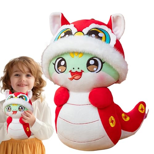 Générique Chinesische Snake Plush – Year of the Snake Mascot | 2025 Snake Stuffed Figur | Chinesische Schlange Plüschspielzeug Kreatives Plüschspielzeug Snake Year Cartoon Chinesischer Stil von Générique