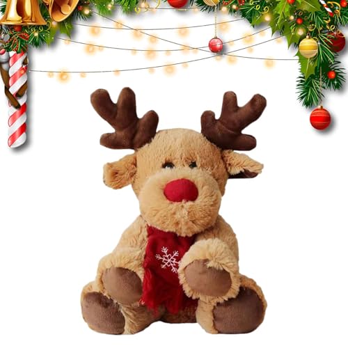 Générique Christmas Elk Plush Toy – Christmas Reindeer Plush | Christmas Plush Collection Giffts for Girls Boys Kids Xmas Decoration Soft Desktop Decorative Christmas Stuffed Elk Doll Toy von Générique