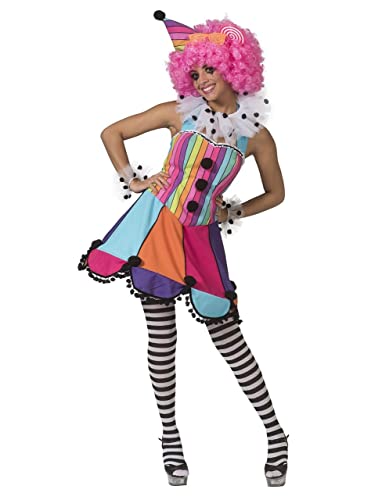 Generique - Clownsdame-Kostüm Clown-Kostüm für Damen bunt - XL Generique - Clownsdame-Kostüm Clown-Kostüm für Damen bunt - XL von Funny Fashion