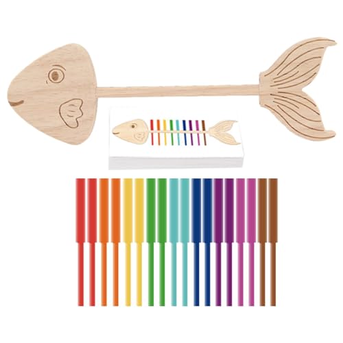 Générique Color Matching Fine Motor Toys, Fish-Shaped Color Sorting Stick, Early Learning Game, Water-Based Paint Wooden Puzzle, Hand-Eye Koordination Entwicklung, interaktives Lernspielzeug Générique Color Matching Fine Motor Toys, Fish-Shaped Color Sorting Stick, Early Learning Game, Water-Based Paint Wooden Puzzle, Hand-Eye Koordination Entwicklung, interaktives Lernspielzeug von Générique