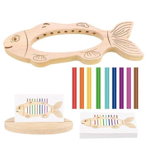 Générique Color Matching Toy, Sorting Stick Game, Fish-Shaped Wooden Educational Toy for Kids Fine Motor Skill Development, Preschool Learning, Water-Based Paint, 9,45 x 3,54 x 0,79 Zoll Générique Color Matching Toy, Sorting Stick Game, Fish-Shaped Wooden Educational Toy for Kids Fine Motor Skill Development, Preschool Learning, Water-Based Paint, 9,45 x 3,54 x 0,79 Zoll von Générique