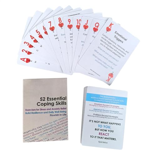 Générique Coping Skills Cards, Interactive Table Deck Game, Confidence-Building Card Game, Fun Tool for Teens, Adults and Kids, Develops Resilience and Emotional Strength von Générique