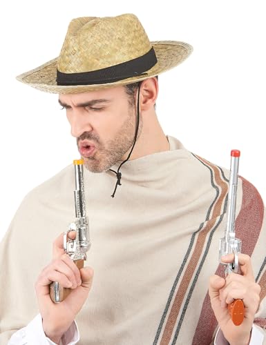 DEGUISE TOI Cowboy Strohhut Kostüm-Zubehör beige-schwarz von DEGUISE TOI